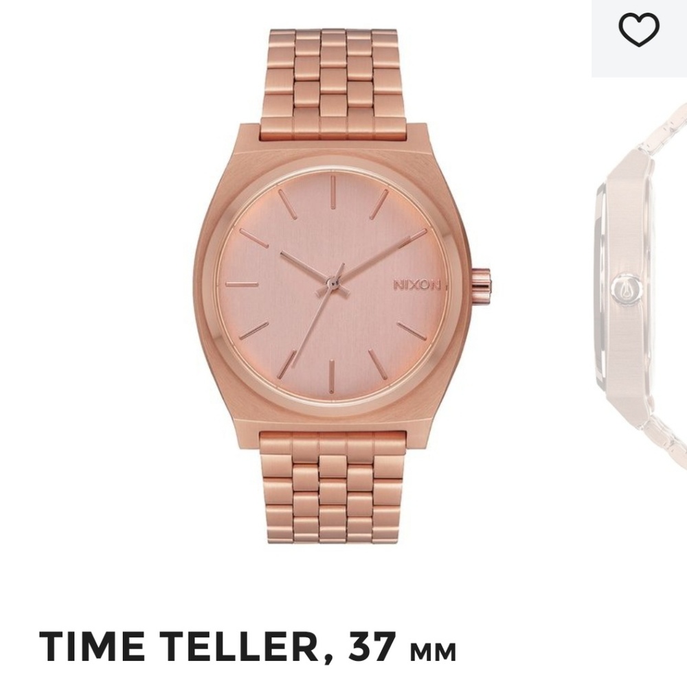 Tillys nixon rose gold watch